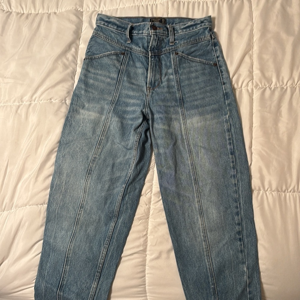 Abercrombie & Fitch Light Blue High-Waist Jeans